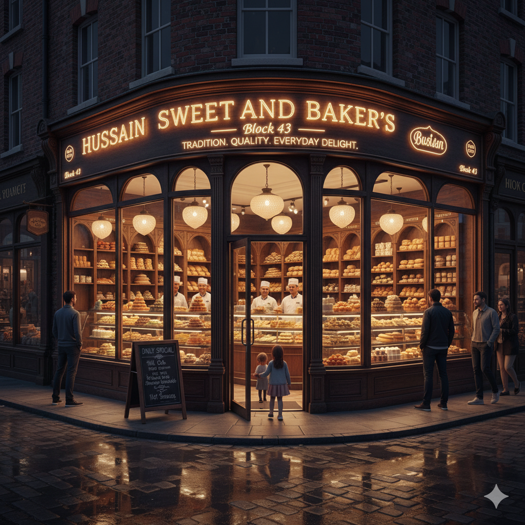 Hussain Sweet and baker's Block 43