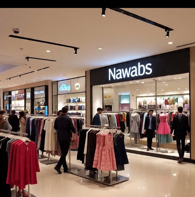 Nawabs ready to wear and kids wear millnnium mall